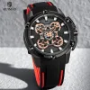 2023 Ruimas Luxury Mens Quartz Watches Luxury Army Sports Wristwtach Man Black Silicone Strap Waterproof Watch 547219B267C