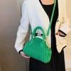 Evening Bags Top Brand Shoulder Bag Women Shell Clip Clutch Purse Winter Green Gold Silvery Black Coffee Handbag Designer Crossbody