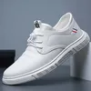 Klänningskor affärer mens casual läder andas plattform för män sommar laceup loafers manliga sneakers tenis masculino 230726