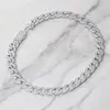 Fashion Chain 15mm Breed 925 Sterling Zilver D/vvs Moissanite Baguette Diamond Cubaanse Schakelketting voor Luxe Sieraden