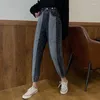 Frauen Jeans 2023 Herbst Hohe Taille Große Größe Stretch Dünne Frauen Lose Harem Hosen Vintage Streetwear