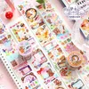 Papel de embrulho para presente Fofo Urso Amigos Óleo especial Washi Tapes Material escolar Fita adesiva adesiva Faça você mesmo Scrapbooking