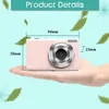 Fotocamere digitali Fotocamera Bambini 48 milioni di pixel ad alta definizione Zoom 16x Schermo LCD IPS compatto anti-2,88 pollici