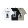 Men's T Shirts Attudie 280g Double Yarn Film Illustration Color Painting T-Shirt