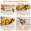 Dried Flowers 24Pcs Natural Dried Straw Flowers Daisy Daisies Artificial Sunflower Flowers Arrangements for Wedding Table Farmhouse Decor R230725