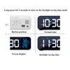 Horloges de table de bureau Musique Réveil Température Humidité Contrôle vocalAlaways On Table Clock Double alarme murale Rechargeable Digital LED Clocks 230725