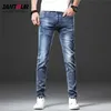 Jeans Jantour Brand Skinny uomo Slim Fit Denim Joggers Stretch Maschio Jean Pencil Pants Blu Jeans uomo moda Casual Hombre 210318 L230726