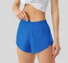 2023 Designer Women Shorts Lu Yoga Fit Fit Zippeel High Rise Rise Szybki sucha kobiety Train Krótki luźny styl oddychalny top nowy K6S0#