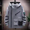 Männer Jacken Mode 2023 Frühling Herbst Casual Mit Kapuze Street Hip Hop Mäntel Jugend Zipper Windjacke Große Größe Top Kleidung