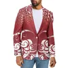 Costumes pour hommes Polynésien Tribal Hawaïen Totem Tatouage Hawaï Imprime Hommes Style Mode Une Boucle Veste Élégant Mince Costume Manteau Officewear