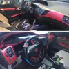 Bilstyling 3D 5D Carbon Fiber Car Interior Center Console Color Change Molding Sticker Decals för Honda Civic 2012-2015261a