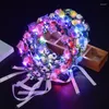 Decorative Flowers Luminous Garland Tourist Attraction Sennu Rattan Foam Glitter Led Hairband Headwear Ground Stall Wholesale