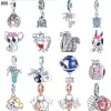 925 Silver Fit Pandora Charm 925 Bracelet Castle Mouse Elephant Airplane Home Lucky Charms for Pandora Charms Jewelry 925 Charm Beads Accessories