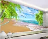 Bakgrundsbilder anpassade po 3d rum tapeter cool sommar kokosnötträd tv bakgrund väggförbättring väggmålningar för väggar 3 d