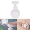 Dispensador de sabonete líquido 1 peça 300 ml plástico em forma de flor bomba espumante garrafa vazia gel de banho transparente