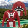 Moletons masculinos primavera e verão 3Dprint Est Proud Canada Flag Team Art Engraçado Harajuku Causal Unissex Unique Moletons/Camisola/Zip