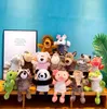 Fantoches 30cm Animais com Pernas Bonitos Fantoche de Mão Brinquedos de Pelúcia Lobo Leão Panda Guaxinim Fantoches de Mão História Educacional Boneca de Brinquedo Presente de Natal 230726