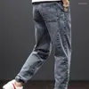 Men's Pants Summer Cargo Jeans Men Black Blue Streetwear Harajuku Denim Jogger Fashion Elastic Waist Trousers Male Plus Size M-8XL