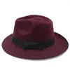 Bérets Hommes Femmes Panama Chapeaux Classique Rétro Sunhats Fedora Caps Trilby Jazz Outdoor Travel Party Street Style Taille US 7 1/4 UK L