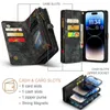 Wallets Caseme Leather Wallet Case for Iphone 14 12 13 11 Pro Xs Max X Xr Se 2022 8 7 6 6s Plus Magnetic Zipper Purse Card Cover Coque