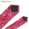 Bow Ties Jacquard Woven For Men Floral Classic Neckties Fashion Polyester Slim Mens Necktie Gifts Wedding Suit Tie 6cm Width