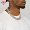 Hiphop Men Jewelry Miami Cuban Link Chain 20mm 925 Sterling Silver Iced Out Moissanite Cuban Chain