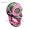 Fantastique Suspendu Gonflable La Catrina Crâne Modèle Grand Dia de Muertos Masque Réplique Pour Halloween Événement