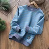 Hoodies Swefsshirts الأطفال S -Clothing Boys Autumn Strips Tops Tops Students Termed Tirts Tirts Sweatshirt Spring و Trendy P4761 230725