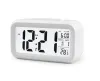 Plaststummet väckarklocka LCD -smart temperatur söt fotosensitiva sängar digital snooze nattljus kalender zza13028 ll