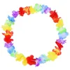 Other Event Party Supplies 100pcs/lot Hawaii Party Leis Flower Wreath Garland Hawaiian Necklace Torpil Hawai Floral Farmhouse Decor Hawaiian Fabric 230725