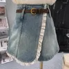 Women's Jeans 2023 Summer High Waist Slim Denim Shorts Design A-line Small Loose Fit