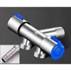 Bathroom Sink Faucets Double Handle Stainless Steel Cold Water Faucet Washing Machine 11.8 X 7 4.1 Cm T Control Valve