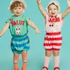 Ensembles de vêtements spot printemps et été dessin animé pour enfants cerise brocoli T-shirt imprimé pour sous-couche coréenne pour enfants 230725