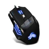 Souris de jeu filaire 7 boutons souris USB ergonomique rétro-éclairée 5500 DPI rétro-éclairage souris optique réglable pour PC Gamer ordinateur de bureau