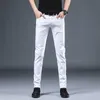 Men's Jeans arrival four seasons jeans men fashion elasticity men's male cotton pants blue white black size 28-36 220328 L230726