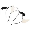 Bandanas 2 Pcs Trumpet Angel Hair Hoop Halloween Cosplay Headdress Wing Band Girls Headbands Outfit