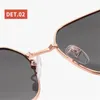 Lunettes de soleil de haute qualité cadre en métal polarisé pour hommes et femmes voyage en plein air conduite visière rayonnement lunettes carrées VU400