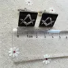 Манжеты связывают масонскую квадрат и компас без G Black Lodge Mufflinks для кнопки рукава масонства масонов масоны манжеты Link Metal Craft 230725