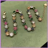 Новая модная женская ожерелье для роскошного дизайнера цветовые ожерелья бриллиантовые ожерелья дамы дизайнеры ювелирные украшения золото высокое качество для вечеринки D21220c