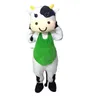 Costume della mascotte della mucca da latte di Halloween Cartone animato di alta qualità Mucca carina Personaggio a tema anime Taglia per adulti Festa di compleanno di Natale Vestito all'aperto