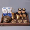 Fragrance Lamps Pure Copper Incense Set Seal Sandalwood Agarwood Powder Hit Tools Beginner Tower 230725