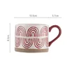Tassen Keramiktasse 450 ml Kreatives handgemaltes Muster Kaffee Nachmittagstee Safttasse Milch Haushalt Frosted Water