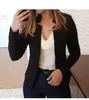 Kadın Suits Kadınlar İnce Beyaz Blazers Bahar 2023 Kadın Yaz Blazer Uzun Kollu Açık Dikiş Ol kadın ince katlar femme bayanlar Siyah Tops