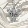 Ciondolo gioielli personalizzati personalizzati S925 Ciondolo Hip Hop con diamanti Vvs Moissanite in argento per catena collana