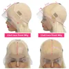 Gabrielle 613 13x6 spets frontala peruk mänskliga hårbrasilianska raka blondinfront peruker för kvinnor 16-36 tum