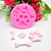 Baking Moulds Icing Fondant Bones Cake Decoration Silicone Wedding Dog Mould Small Chocolate