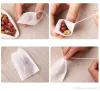 1000Pcs/Lot Tea bags 9 x 10 CM Empty Scented Tea Bags With String Heal Seal Filter Paper for Herb Loose Tea LL