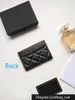 Luxury C Fashion Woman Card Holder Classic Pattern Caviar Quilted Wholesale Gold Hardware Small Mini Black Small Hardware Plånbok Designer Pebble Leather With Box