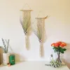 Arazzi Macrame Air Plant Hanger Tapestry Bohemian Modern Farmhouse Indoor Display Tillandsia Cotton - Senza piante