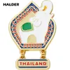 Stift brosches halder thailand vit elefant emalj stift tecknad söt djur brosch badge ryggsäck lapel jackor smycken gåvor till kvinnor män 230725